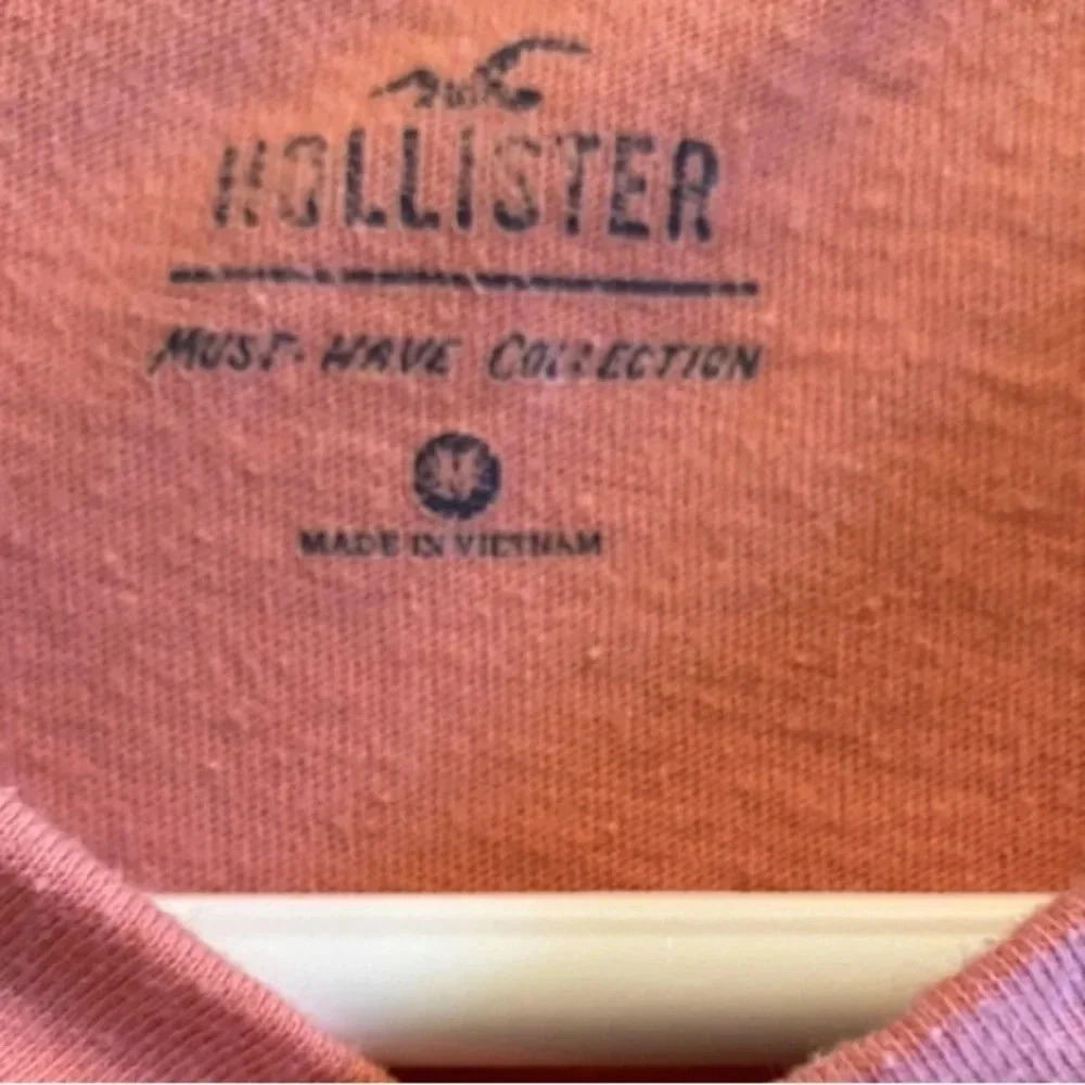 HOLLISTER MENS GUC PINK COTTON TOP TSHIRT TEE TSHIRTS BEACH SUMMER CASUAL SIZE M - Picture 2 of 5